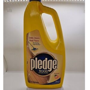 Pledge Wood Floor Cleaner Orange 32 Fl‎ Oz SC Johnson Full Bottle
